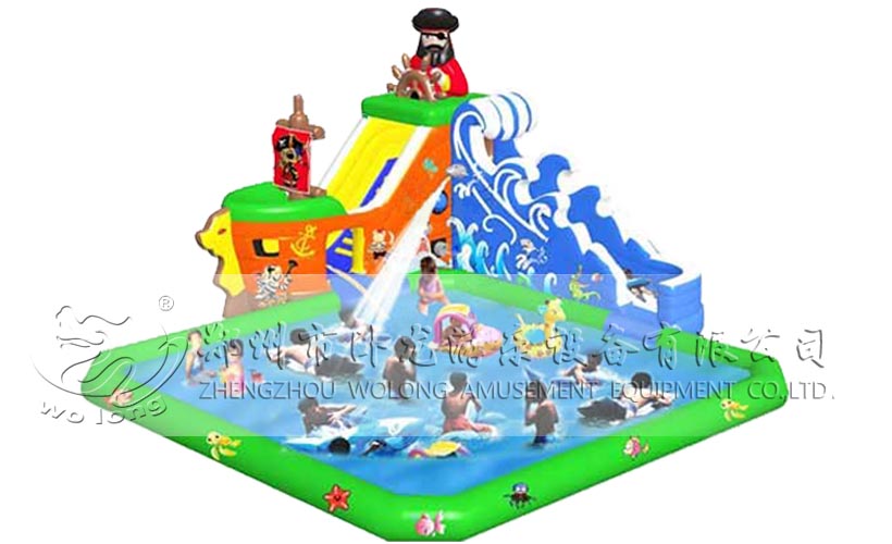 海盗船长充气水乐园儿童夏季嬉水设备中小型移动水乐园