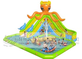 章鱼滑水夏季移动水乐园儿童嬉水趣味游乐设备